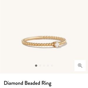 Diamond beaded ring from mejuri 14k solid gold